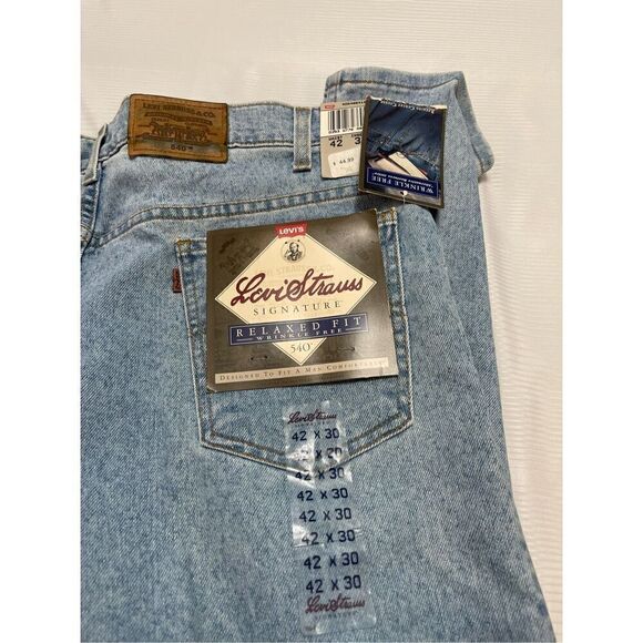 NWT Levi Strauss VTG Relaxed Fit Wrinkle Free 540 Denim Jeans Size 42 X 30 New - Picture 11 of 11
